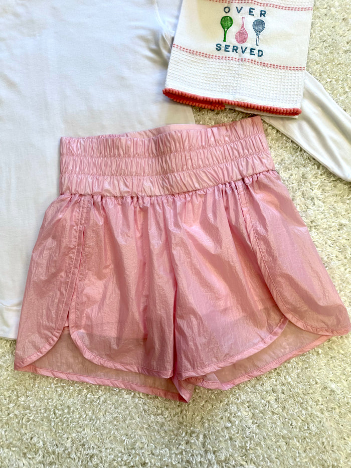 Cool Pink Shimmer Active Shorts | Boutique Elise | Payton Mono b