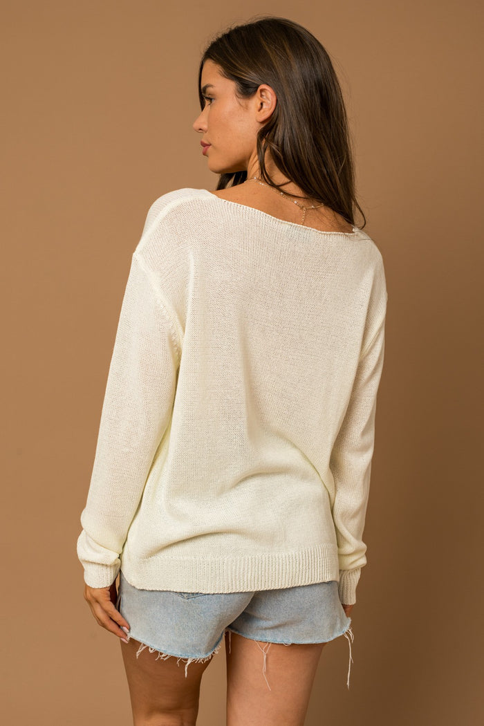 Sunny Days Club Lightweight Sweater | Boutique Elise Gilli