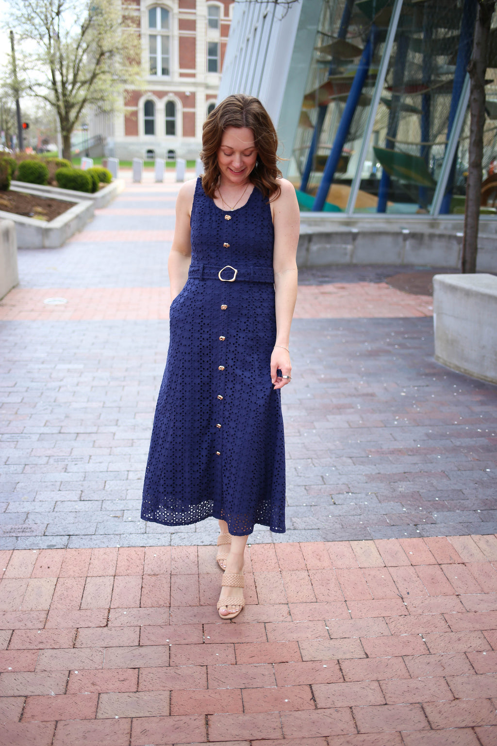 navy eyelet midi dress Detail Belt Waist Size (Shoe):09.0 Alicia Printed Mesh Dress Depending on individual height large chest of drawers
