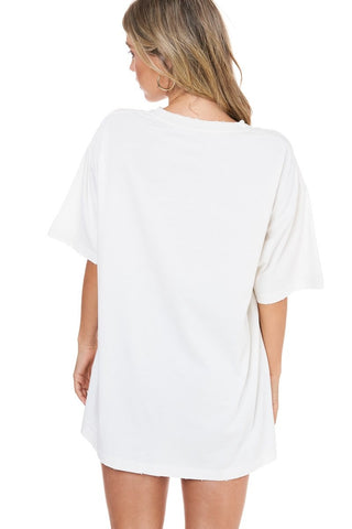Rock N Roll World Tour Oversized Graphic Tee | Boutique Elise zutter