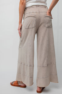Mushroom Wide Leg Crop Pants | Boutique Elise | Lori Easel