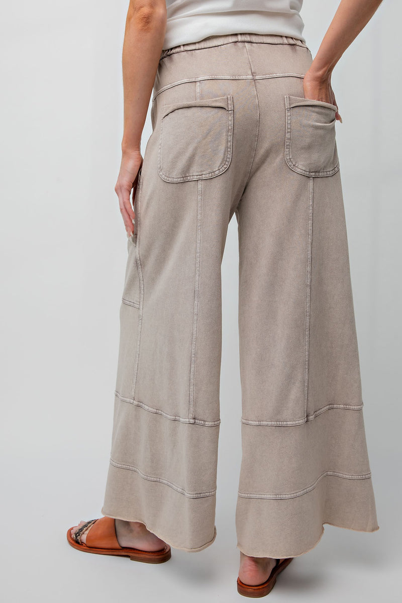 Mushroom Wide Leg Crop Pants | Boutique Elise | Lori Easel