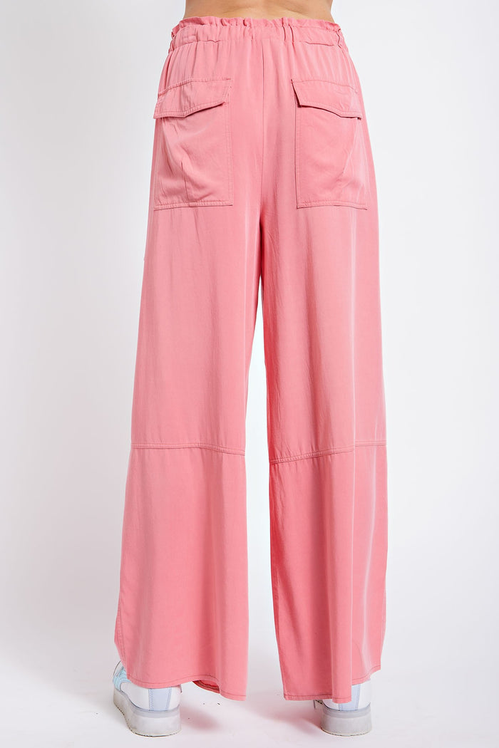 Coral Pink Wide Leg Pants | Boutique Elise | Callie Easel