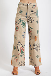 EB50281 Floral Print Pant Easel