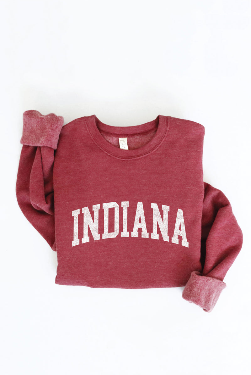 Indiana Red Graphic Sweatshirt | Boutique Elise oat collective