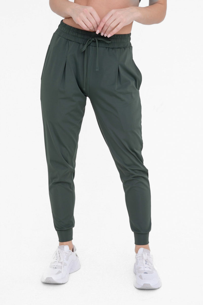 womens forest green jogger pant4