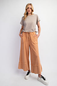 Cinnamon Mineral Wash Wide Leg Pant | Boutique Elise | Cassie Easel