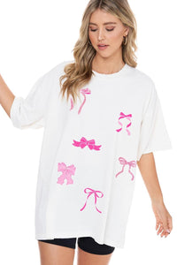 Pink Bow Graphic Tee | Boutique Elise zutter