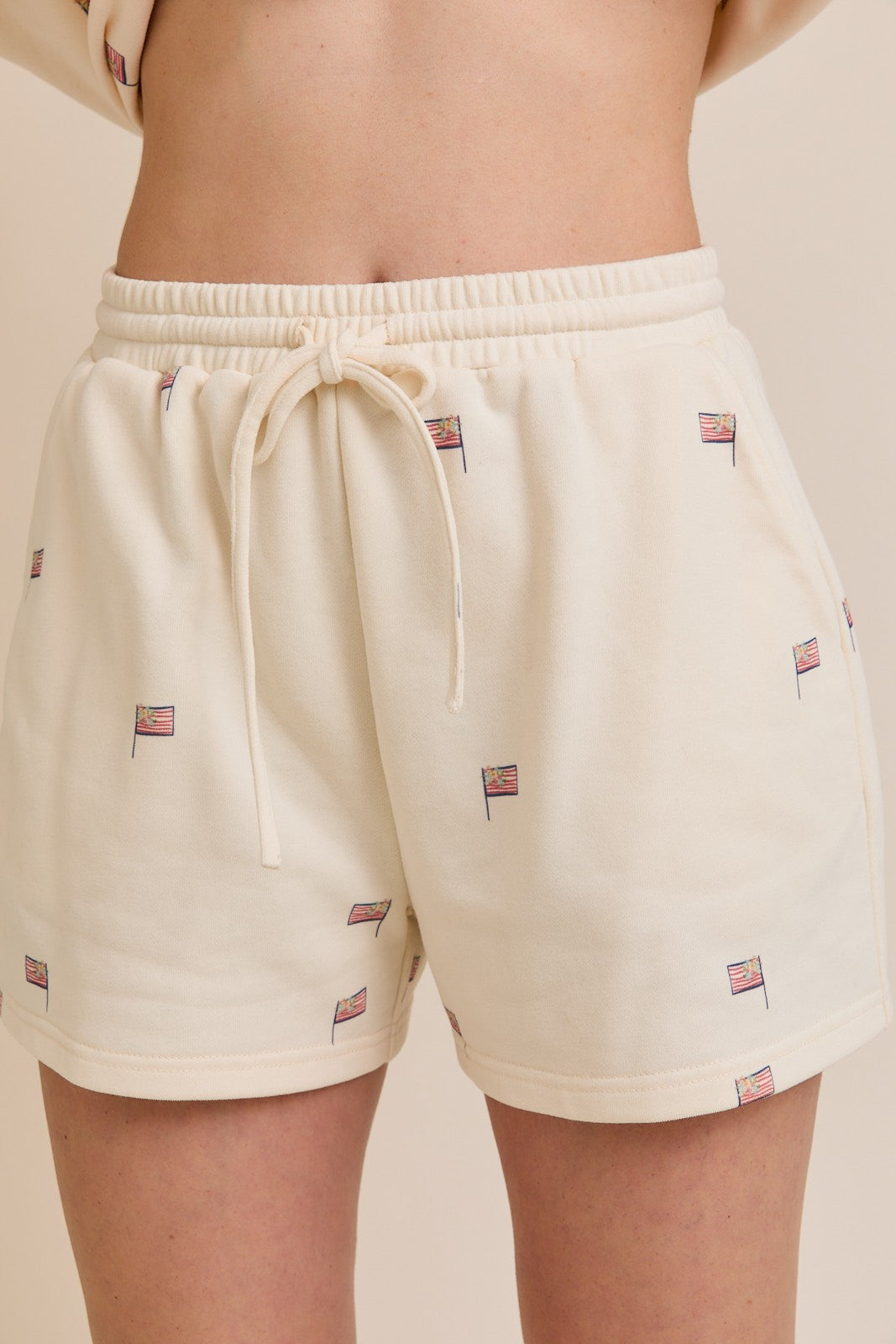 USA Flag Sweatshirt and Shorts Set Gilli
