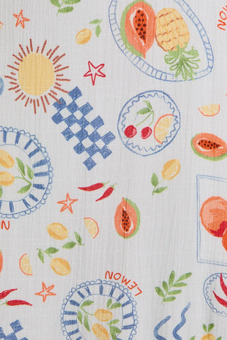 Light Blue Positano Print Maxi Dress | Ava Gilli
