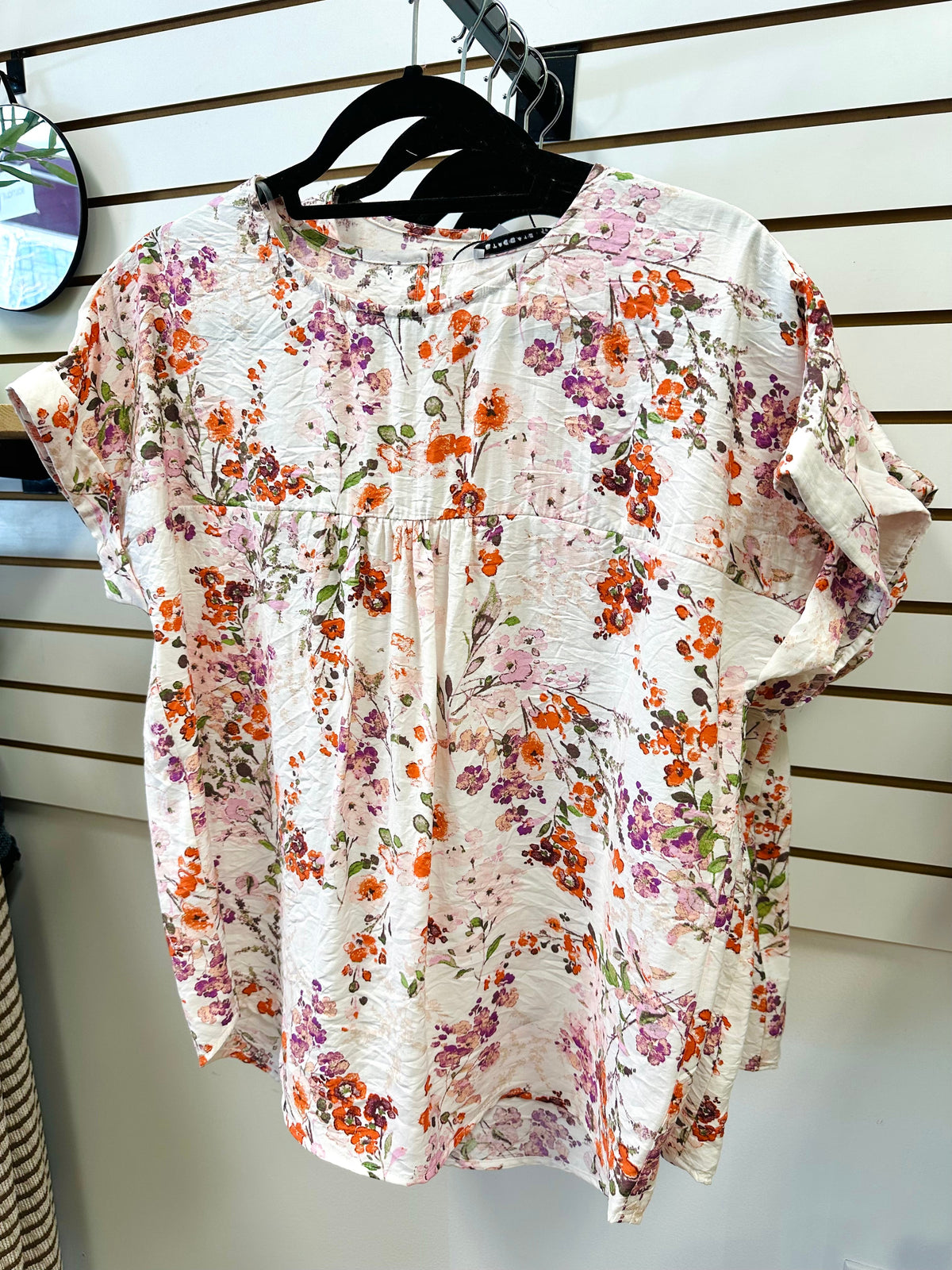 Orange and Pink Floral Short Sleeve | Ophelia Staccato