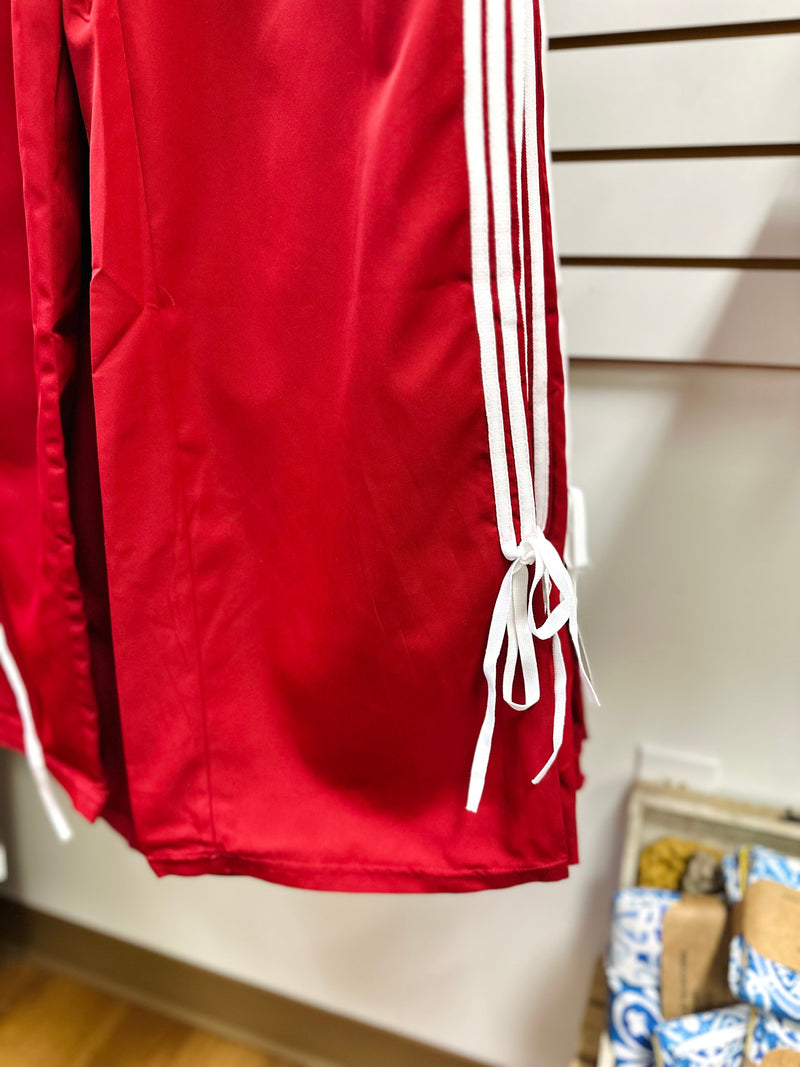 Red Stripe Track Pants | Allie Very J