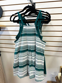 Forest Green Stripe Athleisure Dress | Delilah Very J