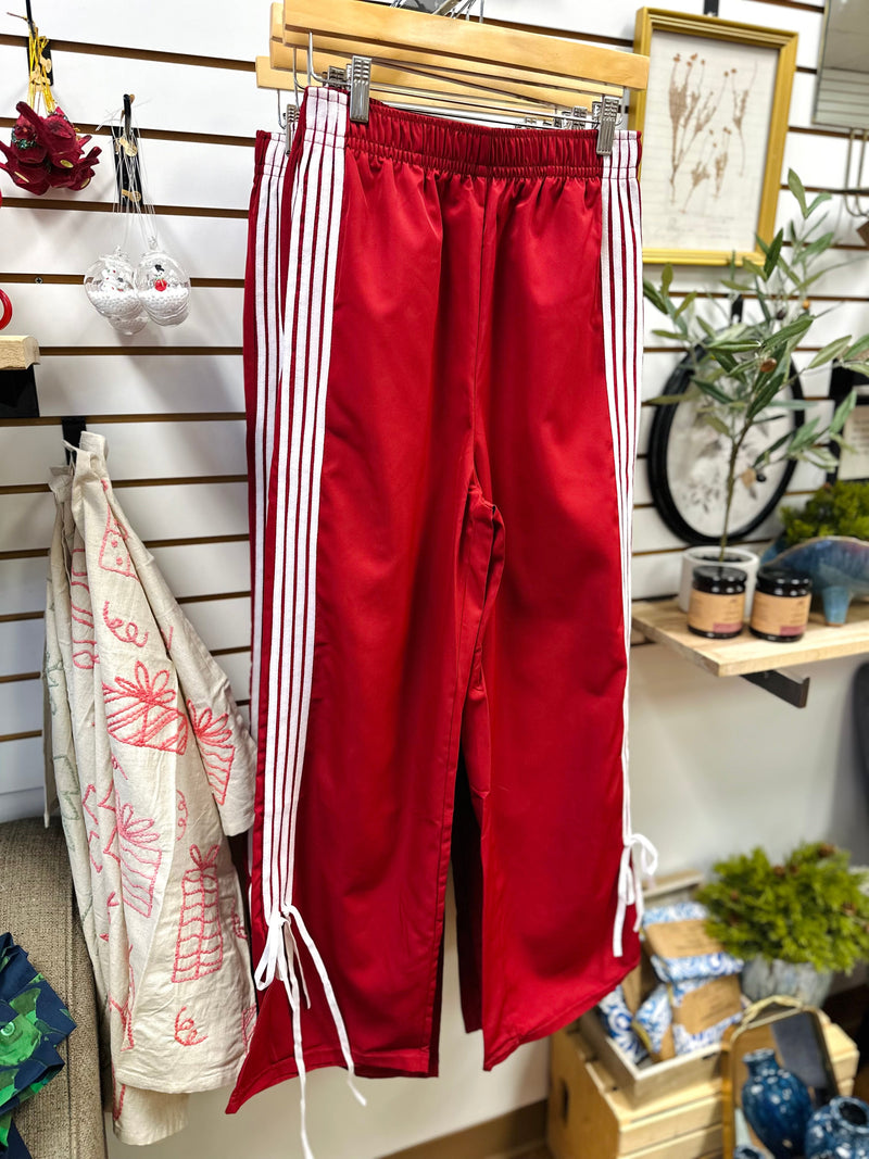 Red Stripe Track Pants | Allie Very J