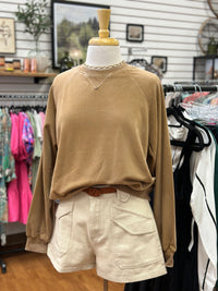 Comfy Brown Mineral Washed Sweatshirt | Boutique Elise | Gabriella Hyfve