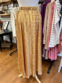 Yellow Floral Print Maxi Skirt | Boutique Elise | Taylor heyson