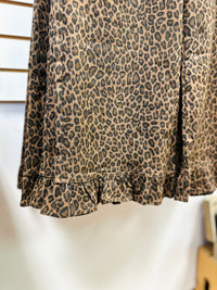 Animal Print Ruffle Hem Jeans | Jane Entro
