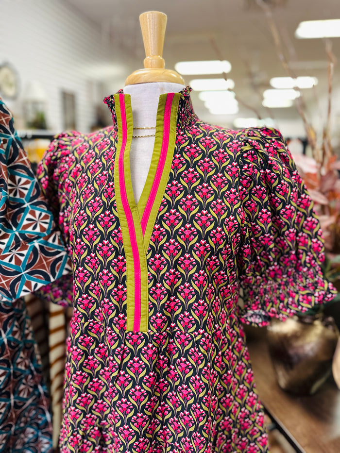 Black and Pink Print Maxi Dress | Danni Entro
