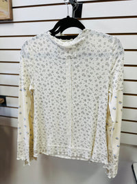 Blue Mini Floral Print Long Sleeve | Lillian Very J