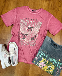 World Tour Rock n Roll Oversized Graphic Tee zutter