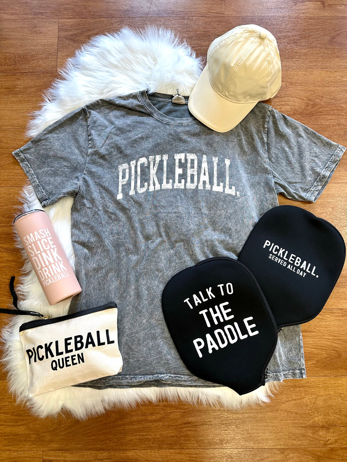 Mineral Washed Pickleball Graphic Tee | Boutique Elise oat collective