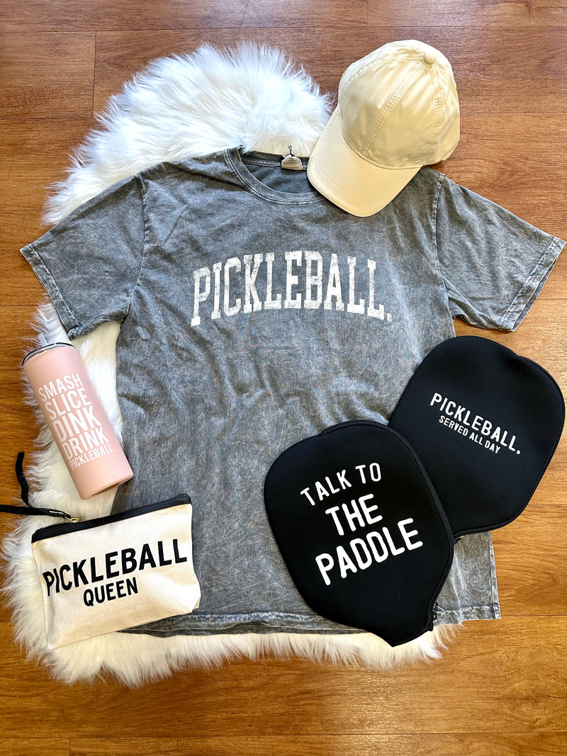 Mineral Washed Pickleball Graphic Tee | Boutique Elise oat collective