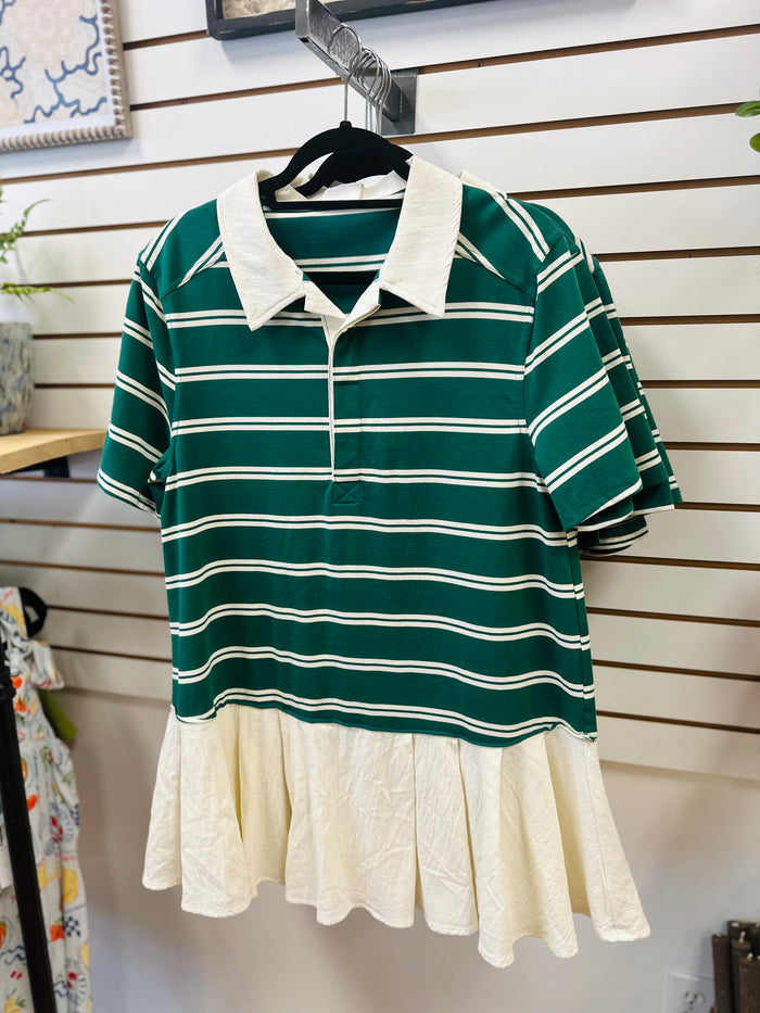 Green Stripe Rugby Dress | Rory Very J