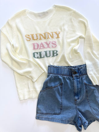 Sunny Days Club Lightweight Sweater | Boutique Elise Gilli