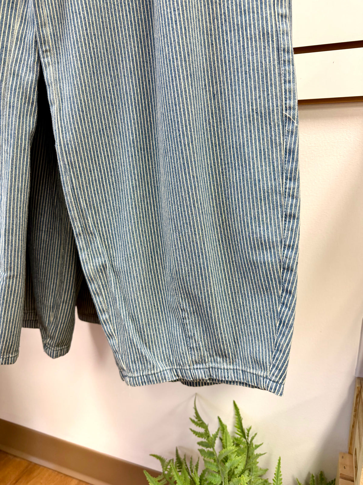 Denim Stripe Parachute Pants | Della Blu Pepper