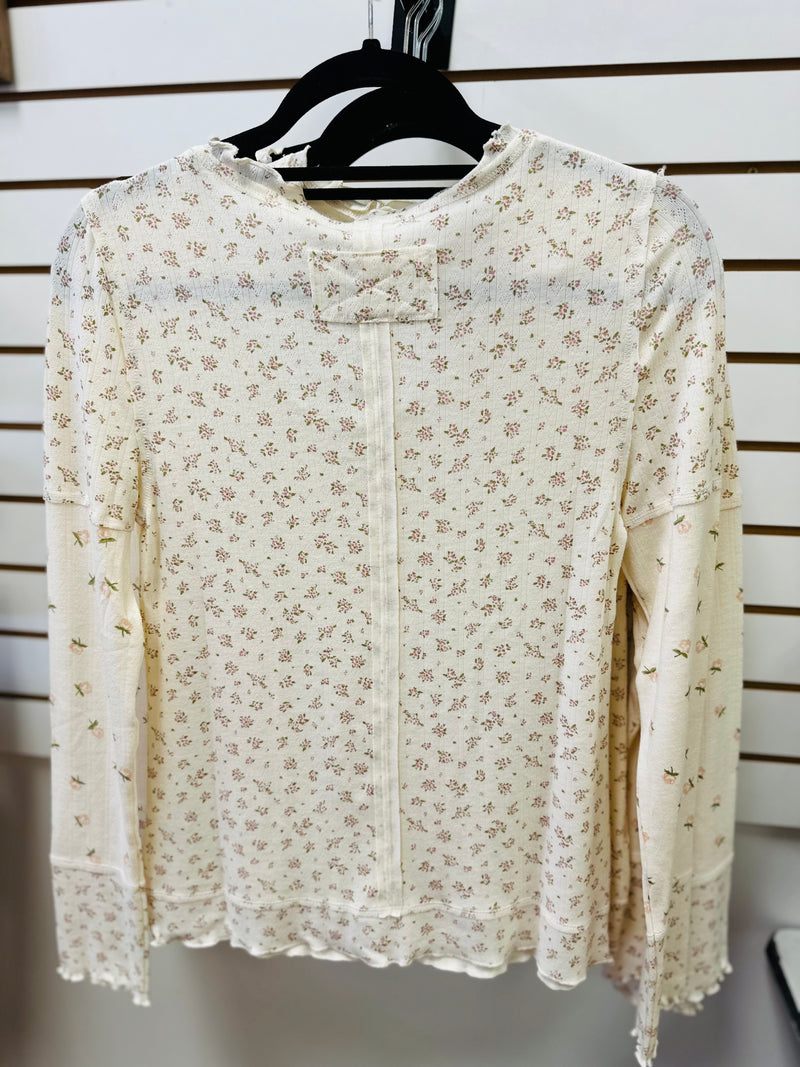 Pink Mini Floral Print Long Sleeve | Maggie Very J
