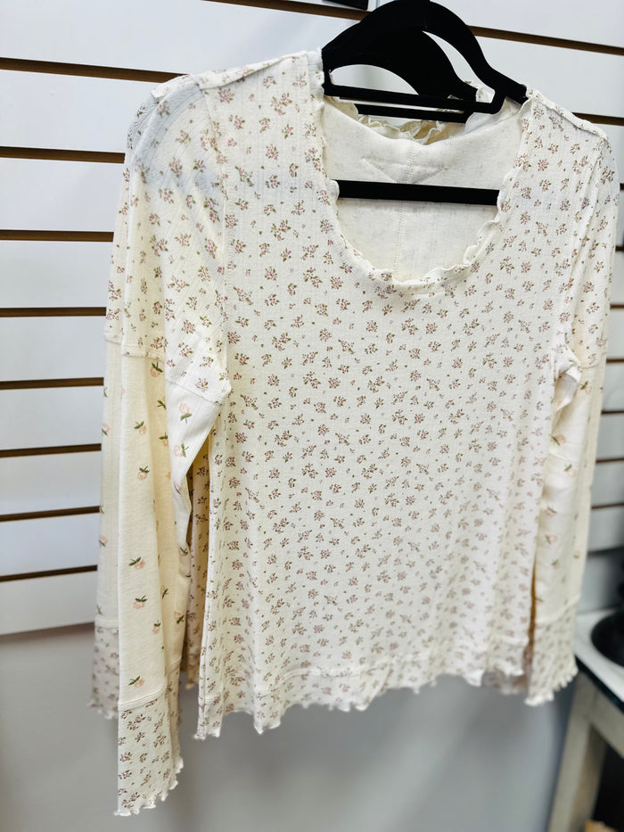 Pink Mini Floral Print Long Sleeve | Maggie Very J