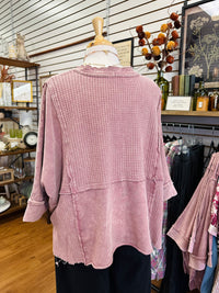 Blush Pink Mineral Wash Top | Boutique Elise | Natalie Easel