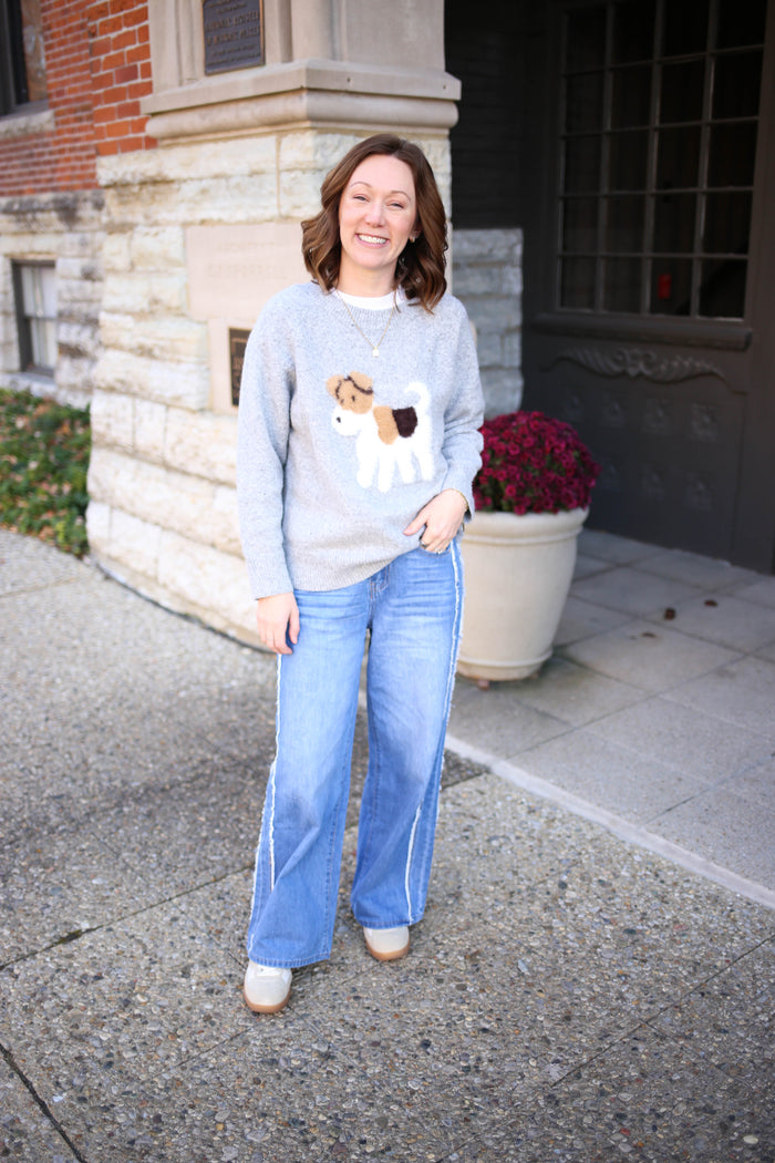 Heather Grey Dog Sweater Dreamers