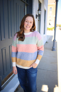 Bright Stripe Soft Sweater | Boutique Elise | Amelia Staccato