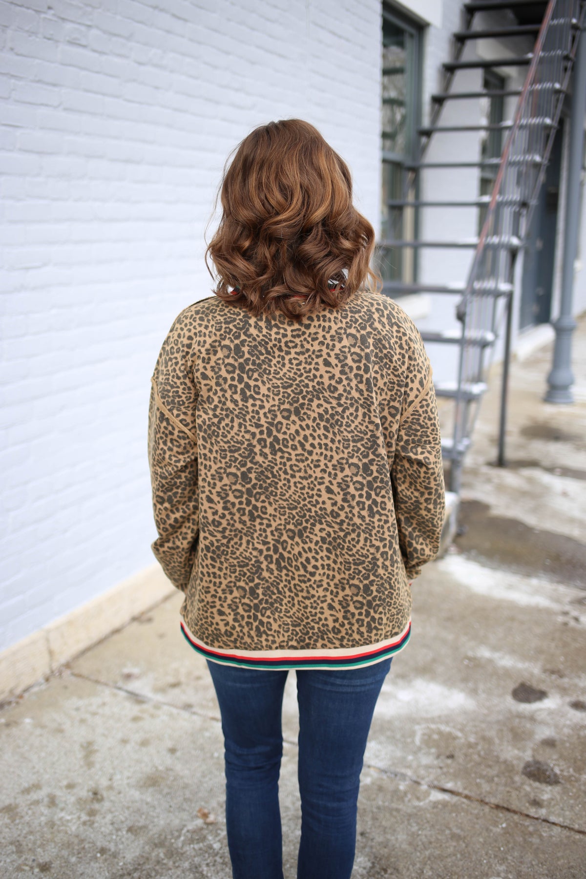 Leopard Print and Bright Stripe Top | Lori Jodifl