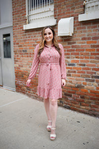 Red Floral Print Button Up Dress | Boutique Elise | Callie Gilli