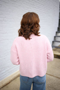 Pink with Flower Buttons Cardigan | Alexa