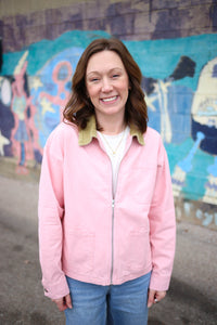 Pink Denim and Corduroy Jacket | Jane