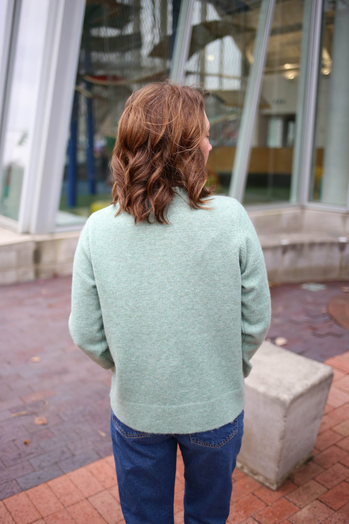 Sage Green Ruffle Detail Cardigan | Sally