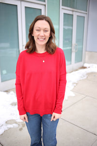 Bright Red Lightweight Sweater | Rita EESome