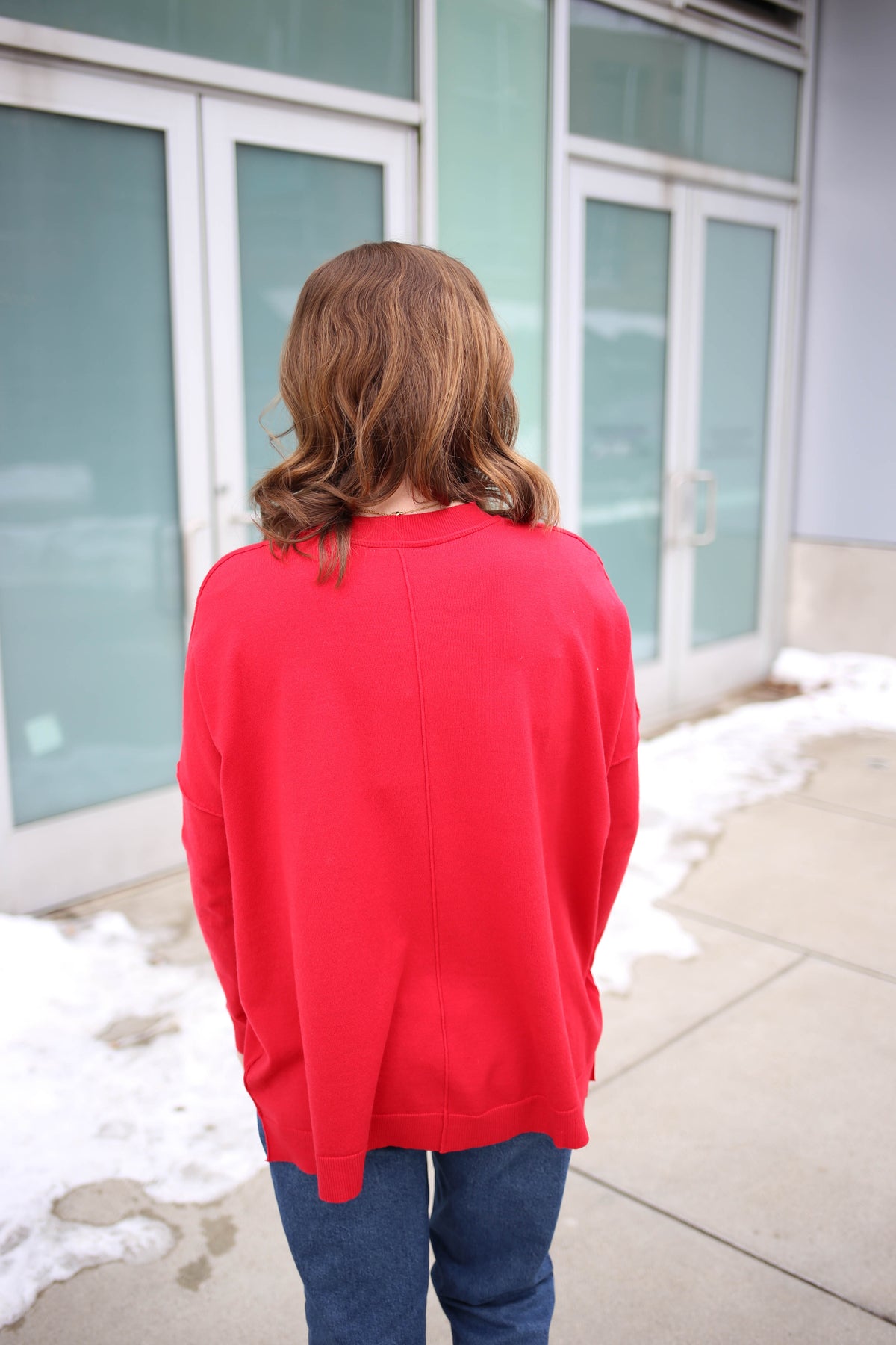 Bright Red Lightweight Sweater | Rita EESome