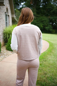 Oatmeal and Taupe Lounge Pants | Boutique Elise | Cami Hem & Thread