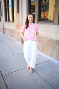Off White Denim Barrel Jeans | Boutique Elise Entro