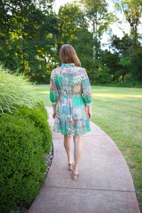 Green Multi Paisley Print Dress | Boutique Elise | Payton Entro