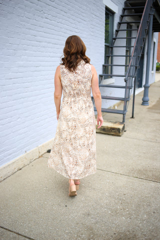 Off-White Animal Print Midi Dress | Annika Entro