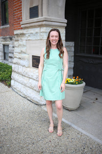 Green Stripe Mini Dress | Della Gilli