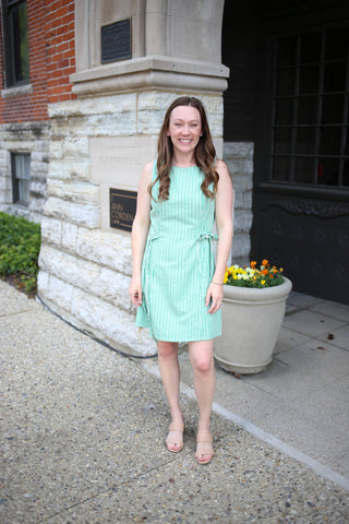 Green Stripe Mini Dress | Della Gilli