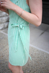 Green Stripe Mini Dress | Della Gilli