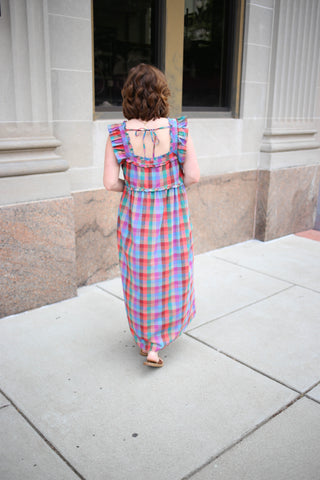 Multicolor Plaid Midi Dress | Madison Wishlist