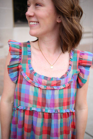Multicolor Plaid Midi Dress | Madison Wishlist